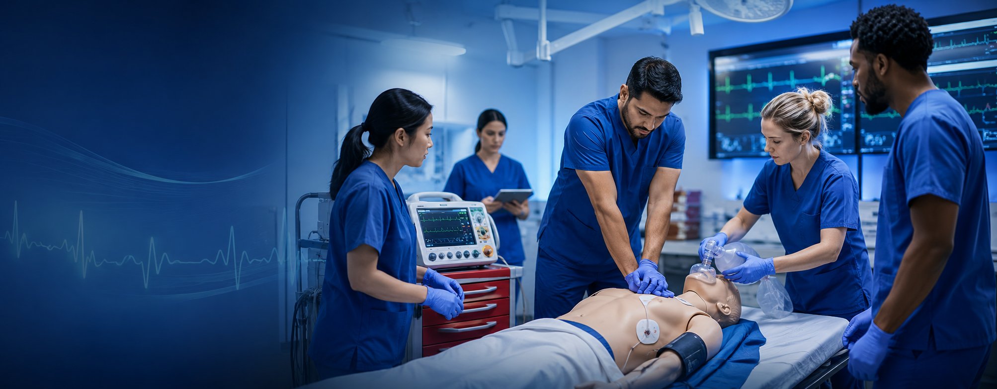 Advanced Cardiovascular Life Support training at Safety First Medical Services